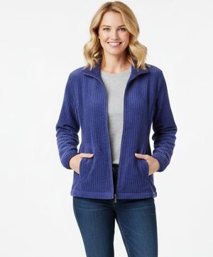 Woolrich Jacket Womens Kinsdale Ultra Violet Wide Wale Corduroy Full Zip Size M